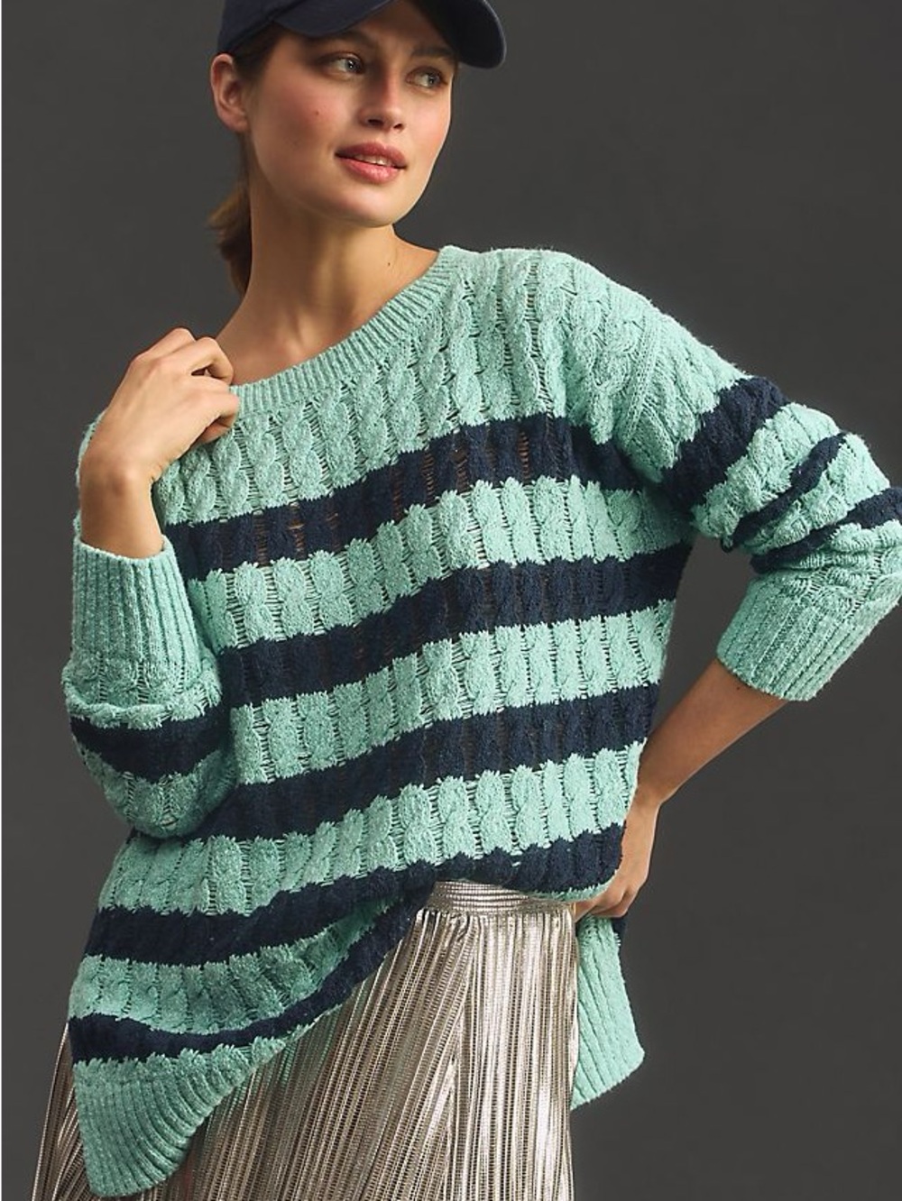 Pilcro Long line stitch sweater